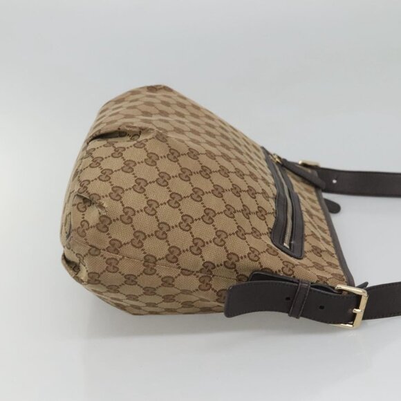 GUCCI GG Canvas Shoulder Bag Outlet Beige Gold - Picture 4 of 16